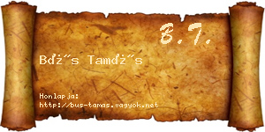 Bús Tamás névjegykártya